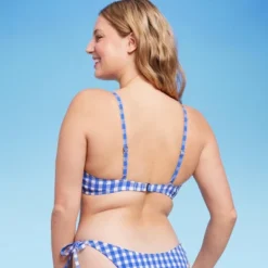 Women's Ruffle Trim Textured Underwire Bikini Top - Wild Fable™ Cobalt Blue Gingham Print 11 Women's Ruffle Trim Textured Underwire Bikini Top - Wild Fable™ Cobalt Blue Gingham Print -Trendy Wear Women Store GUEST 6b014206 7d5a 41d3 aaa7 2d5c283084ba