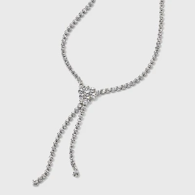 Crystal Y-Necklace - Wild Fable™ Silver 4 Crystal Y-Necklace - Wild Fable™ Silver - Image 4