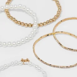 Beaded And Pearl Bow Charm Bracelet Set 5pc - Wild Fable™ Gold 6 Beaded And Pearl Bow Charm Bracelet Set 5pc - Wild Fable™ Gold -Trendy Wear Women Store GUEST 6d9e9f01 71c2 47f1 81c6 ca81223d170b