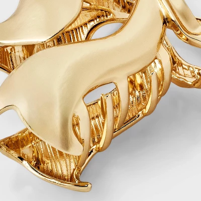 Shiny Bow Claw Hair Clip - Wild Fable™ Gold 2 Shiny Bow Claw Hair Clip - Wild Fable™ Gold - Image 2