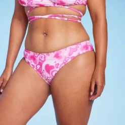 Women's Cheeky Bikini Bottom - Wild Fable™ Pink Heart Print -Trendy Wear Women Store GUEST 72845038 213d 407f 8140 3a3f61228c83