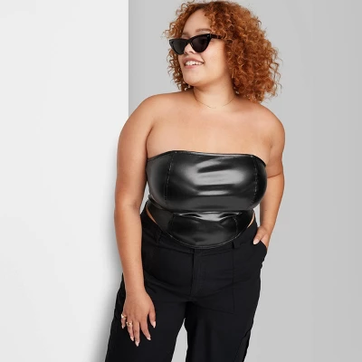 Women's Faux Leather Tube Top - Wild Fable™ 3 Women's Faux Leather Tube Top - Wild Fable™ - Image 3