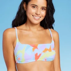 Women's Ribbed Square Neck Bralette Bikini Top - Wild Fable™ -Trendy Wear Women Store GUEST 756d70c5 5ea2 4ae5 8b62 41b5c63d1b1e