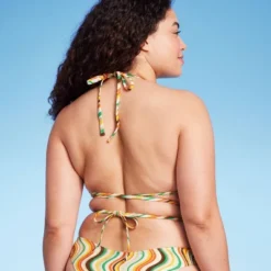 Women's Tie-Front Triangle Bikini Top - Wild Fable™ Multi Striped -Trendy Wear Women Store GUEST 757382b6 2f35 4385 b397 6f4b95421117