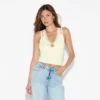 Women's Tie-Front Lace Tank Top - Wild Fable™
