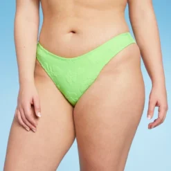 Women's Terry Textured High Leg Cheeky Bikini Bottom - Wild Fable™ Green -Trendy Wear Women Store GUEST 773cbfcc 762f 455c 95a0 170d0f037e11
