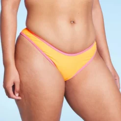 Women's Colorblock Ultra High Leg Extra Cheeky Bikini Bottom - Wild Fable™ Orange/Pink -Trendy Wear Women Store GUEST 7805140c 1410 4cd1 9f37 0bb6c392c60c