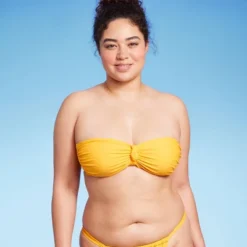 Women's Knot-Front Bandeau Bikini Top - Wild Fable™ Yellow -Trendy Wear Women Store GUEST 79082055 08e7 436f 874a 9cad80e227e4
