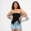 Women's Asymmetrical Slim Fit Tube Top - Wild Fable™