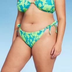 Women's Adjustable Coverage Bikini Bottom - Wild Fable™ Blue/Green Tropical Print -Trendy Wear Women Store GUEST 808a435c 0d3d 45cd 9338 bcdb9fb42a32