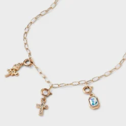 Build Your Own Cross And Rose Charm Necklace - Wild Fable™ Gold -Trendy Wear Women Store GUEST 83dceef4 4a32 4024 a503 58a41f116fd8