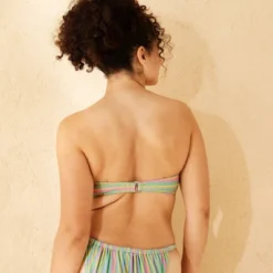 Women's Striped Sparkle Low Coverage Bandeau Bikini Top - Wild Fable™ Green -Trendy Wear Women Store GUEST 8573d026 59cd 48fe 8b10 81b778c6169e