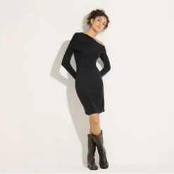 Women's Off-Shoulder Draped Dress - Wild Fable™ Black -Trendy Wear Women Store GUEST 863864dd 32d2 4b40 a6cb 4098e751f13c