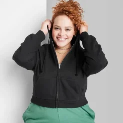 Women's Cropped Zip-Up Hoodie - Wild Fable™ -Trendy Wear Women Store GUEST 89666829 61be 44a4 a21b 16b8d85d08ad