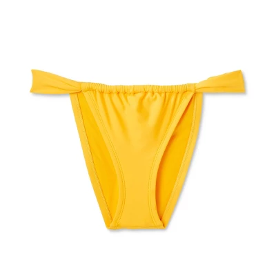 Women's Scarf Side Adjustable Coverage Bikini Bottom - Wild Fable™ Yellow 7 Women's Scarf Side Adjustable Coverage Bikini Bottom - Wild Fable™ Yellow - Image 7