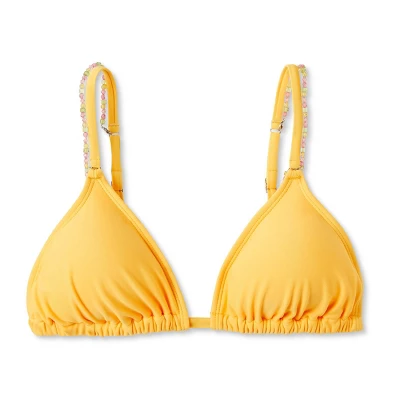 Women's Beaded Strap Triangle Bikini Top - Wild Fable™ Orange 5 Women's Beaded Strap Triangle Bikini Top - Wild Fable™ Orange - Image 5