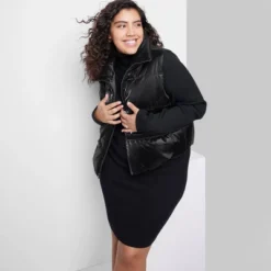 Women's Iridescent Cropped Puffer Vest - Wild Fable™ Black -Trendy Wear Women Store GUEST 8e3de4cc b49f 4c95 8e7c c4834e5b911f