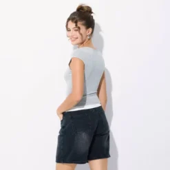 Women's Cap Sleeve Lace Trim Knit Top - Wild Fable™