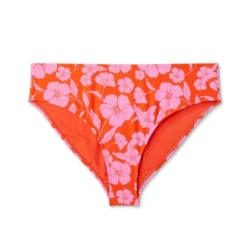 Women's High Leg Extra Cheeky Low-Rise Bikini Bottom - Wild Fable™ Orange/Pink Tropical Print -Trendy Wear Women Store GUEST 8efded8f 6ab1 4acd 9f33 9272e8b22c8e