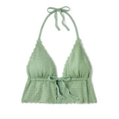 Women's Crochet Tie-Front Longline Bikini Top - Wild Fable™ Soft Green -Trendy Wear Women Store GUEST 8f19ad2b feb9 4b63 bbdd cd48b44520bf