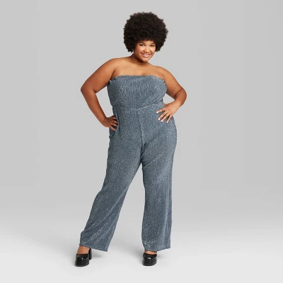 Women's Tube Sequin Mesh Jumpsuit - Wild Fable™ 1 Women's Tube Sequin Mesh Jumpsuit - Wild Fable™