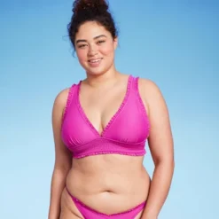 Women's Smocked Detail Longline Bikini Top - Wild Fable™ Purple -Trendy Wear Women Store GUEST 93f35464 1f9d 4868 9c78 ae954c5ab1c6