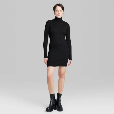 Women's Long Sleeve Bodycon Mini Sweater Dress - Wild Fable™ 1 Women's Long Sleeve Bodycon Mini Sweater Dress - Wild Fable™