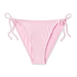 Women's Side-Tie Scoop Front High Leg Cheeky Bikini Bottom - Wild Fable™ Light Pink Lurex -Trendy Wear Women Store GUEST 988fed45 2a75 4d31 ad99 190ef987fa51