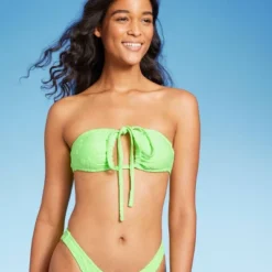 Women's Terry Textured U-Neck Multi-Way Bralette Bikini Top - Wild Fable™ Tropical Green -Trendy Wear Women Store GUEST 9bbe87cb c5bc 4b12 9322 5b533e62a6d9