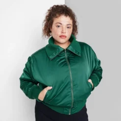 Women's Satin Bomber Jacket - Wild Fable™ -Trendy Wear Women Store GUEST 9e44b0ce 00b4 48bf 9ce3 4186960fc830