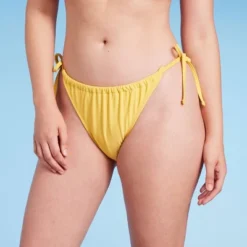 Women's Side-Tie Ultra High Leg Adjustable Coverage Bikini Bottom - Wild Fable™ Yellow -Trendy Wear Women Store GUEST 9f93be20 36fa 4a1d 8e8f ec05d2d6fa7c
