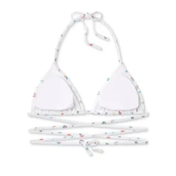 Women's Floral Print Strappy Triangle Bikini Top - Wild Fable™ White -Trendy Wear Women Store GUEST a12cc542 ae15 45f9 9fb0 5149a053c5b8