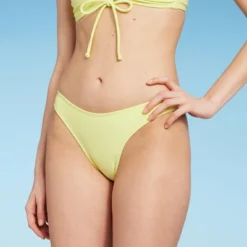 Women's High Leg Cheeky Bikini Bottom - Wild Fable™ Light Yellow -Trendy Wear Women Store GUEST a2c99d9a 4aa1 45df abd7 63ac01000aa1