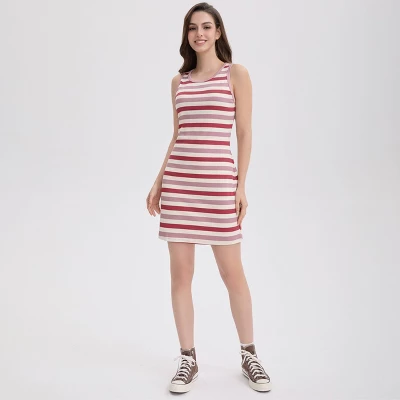 Women's Knit Mini Dress - Wild Fable™ Pink Striped 4 Women's Knit Mini Dress - Wild Fable™ Pink Striped - Image 4