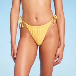 Women's Side-Tie Ultra High Leg Adjustable Coverage Bikini Bottom - Wild Fable™ Yellow -Trendy Wear Women Store GUEST a3f2911b 4a02 405c b2e7 57f592422947