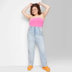 Women's Super-High Rise Distressed Straight Jeans - Wild Fable™ Light Wash -Trendy Wear Women Store GUEST a54007a5 e913 496f 9b1f d4ca567c83b3