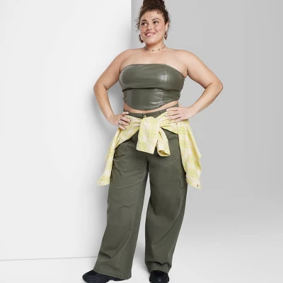 Women's Faux Leather Tube Top - Wild Fable™ 4 Women's Faux Leather Tube Top - Wild Fable™ - Image 4