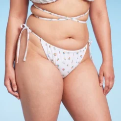 Women's Floral Print Side-Tie Ultra High Leg Adjustable Coverage Bikini Bottom - Wild Fable™ White 9 Women's Floral Print Side-Tie Ultra High Leg Adjustable Coverage Bikini Bottom - Wild Fable™ White -Trendy Wear Women Store GUEST a76abeab 66b2 4843 943b d7f414064e80