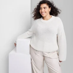 Women's Crewneck Boxy Pullover Sweater - Wild Fable™ -Trendy Wear Women Store GUEST a7e0712d 7638 46e6 8478 fd8bc508e1ad