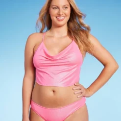 Women's Cowl Neck Longline Bralette Bikini Top - Wild Fable™ Pink Shine -Trendy Wear Women Store GUEST a8d93a97 e304 41c3 8490 f8d019db0d5c