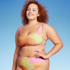 Women's Bralette Bikini Top - Wild Fable™ Pink/Orange/Yellow Tie-Dye -Trendy Wear Women Store GUEST a9578fad 9064 46a5 bc5a b7a7d7e57e3a