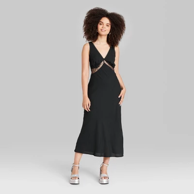 Women's Lace Detail Slip Midi Dress - Wild Fable™ 4 Women's Lace Detail Slip Midi Dress - Wild Fable™ - Image 4