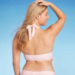 Women's Cinch Side Longline Halter Bikini Top - Wild Fable™ Multi Floral Print -Trendy Wear Women Store GUEST aa159ad1 9641 4f64 bb1f f8b701d6b4c7