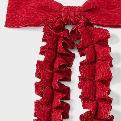 Ruffle Bow Hair Clip - Wild Fable™ Burgundy 2 Ruffle Bow Hair Clip - Wild Fable™ Burgundy - Image 2