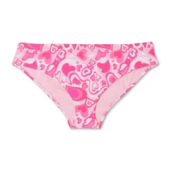 Women's Cheeky Bikini Bottom - Wild Fable™ Pink Heart Print -Trendy Wear Women Store GUEST adaa046c 9855 4617 8684 f6260cc44412
