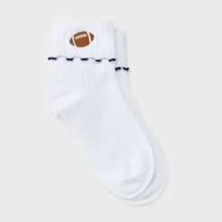 Women's Game Day Embroidered Football Pointelle Bobby Socks With Lettuce Edge Cuff - Wild Fable™ 25 Women's Game Day Embroidered Football Pointelle Bobby Socks With Lettuce Edge Cuff - Wild Fable™ -Trendy Wear Women Store GUEST af1bde66 a44c 4342 a853 3873263df3b4