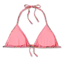 Women's Crochet Trim Triangle Bikini Top - Wild Fable™ Pink Floral Print -Trendy Wear Women Store GUEST b3e0f764 9482 48be baf1 ef039b58c8f7