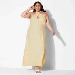 Women's Maxi A-Line Dress - Wild Fable™ Yellow 5 Women's Maxi A-Line Dress - Wild Fable™ Yellow -Trendy Wear Women Store GUEST b74990e1 5f90 4a3c 84c2 bf2b98255469
