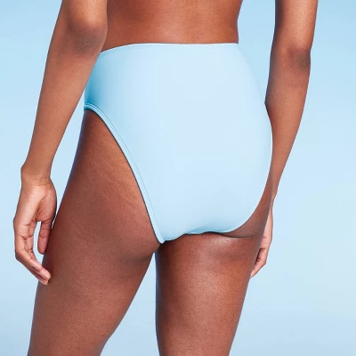 Women's High Leg Cheeky High Waist Bikini Bottom - Wild Fable™ Light Blue 1 Women's High Leg Cheeky High Waist Bikini Bottom - Wild Fable™ Light Blue