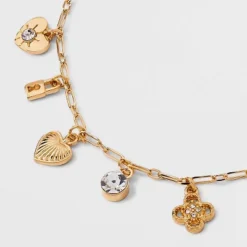 Mixed Charm Necklace - Wild Fable™ Gold -Trendy Wear Women Store GUEST bcb9878e 4c52 486d 944a 69252463a5f1